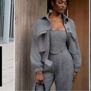 NWT JLUXLABEL Herringbone 2pc set